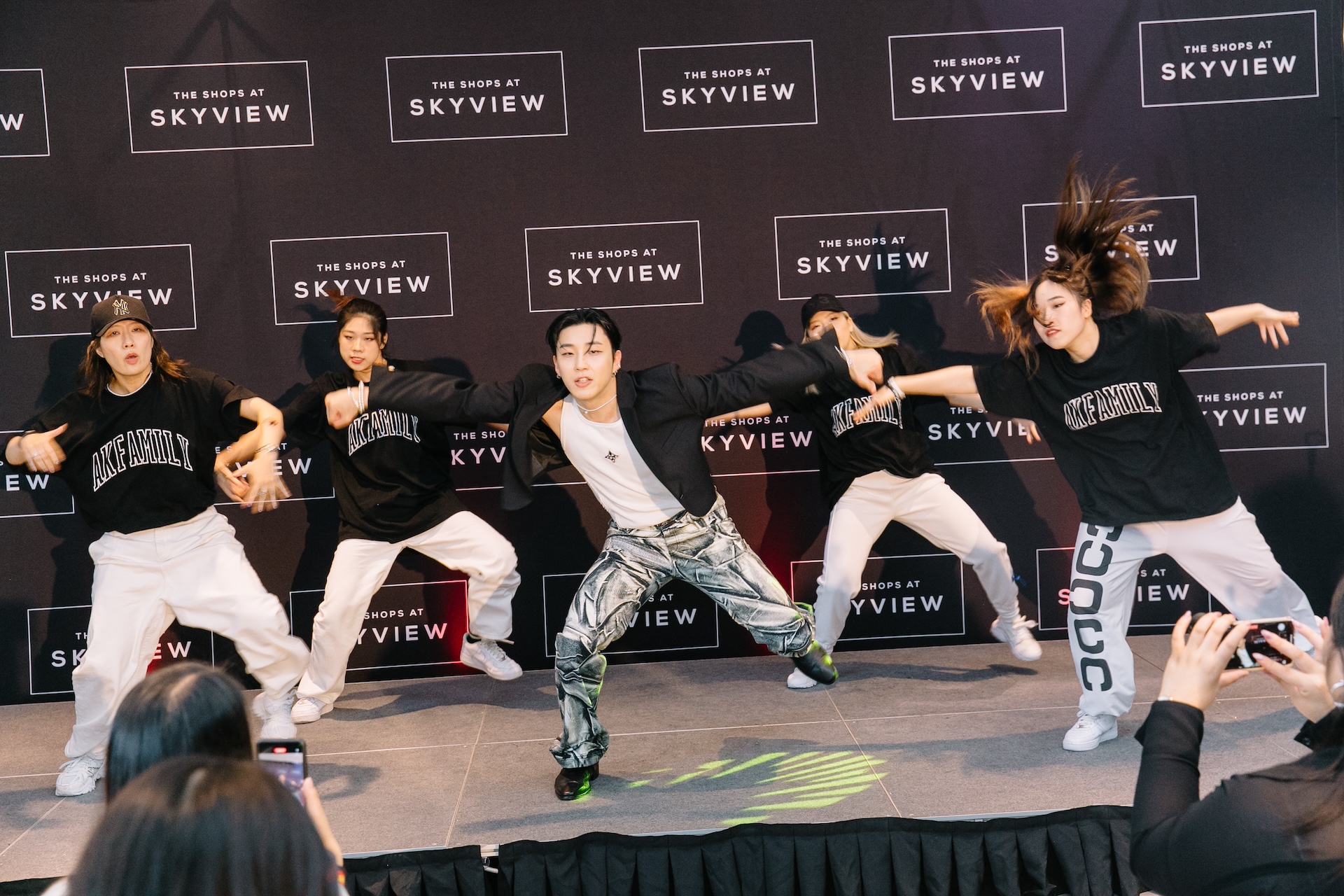 Group performing dance at K-Fun Day event at The Shop at Skyview
