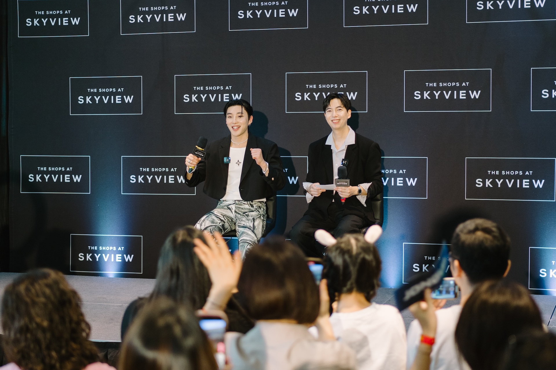 Two boys with mic at K-Fun Day event
